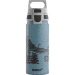 Botella de agua para niños SIGG WMB ONE Brave Eagle 9002.4 de aluminio azul claro 20 oz sin BPA hermética ligera