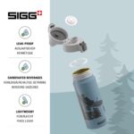 Botella de agua para niños SIGG WMB ONE Brave Eagle 9002.4 de aluminio azul claro 20 oz sin BPA hermética ligera