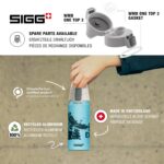 Botella de agua para niños SIGG WMB ONE Brave Eagle 9002.4 de aluminio azul claro 20 oz sin BPA hermética ligera