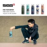 Botella de agua para niños SIGG WMB ONE Brave Eagle 9002.4 de aluminio azul claro 20 oz sin BPA hermética ligera