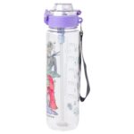 Botella de agua de plástico El Extraño Mundo de Jack Silver Buffalo NB1776MP con tapa de bloqueo correa popote 976 ml 33