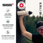 Botella de agua deportiva SIGG 8237.00 metal blanca 25 oz sin BPA con tapa deportiva paquete de 6 piezas