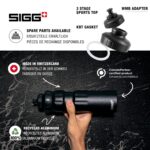 Botella de agua deportiva SIGG 8237.00 metal blanca 25 oz sin BPA con tapa deportiva paquete de 6 piezas