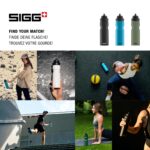 Botella de agua deportiva SIGG 8237.00 metal blanca 25 oz sin BPA con tapa deportiva paquete de 6 piezas