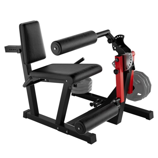 Extensión de piernas, máquina de flexión de piernas, capacidad de 700 libras, acero al carbono y piel sintética, equipo
