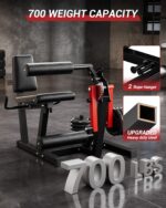Extensión de piernas, máquina de flexión de piernas, capacidad de 700 libras, acero al carbono y piel sintética, equipo