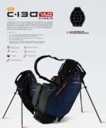 Sun Mountain Golf Sun Mountain C130 VLO - Bolsa de golf híbrida ligera de 15 vías con top para hombre, modelo 2026