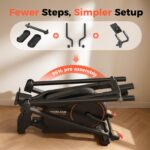 Elíptica plegable YOSUDA E03 zancada 15 pulgadas 16 niveles de resistencia magnética 2 pies cuadrados compacta para casa