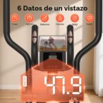 Elíptica plegable YOSUDA E03 zancada 15 pulgadas 16 niveles de resistencia magnética 2 pies cuadrados compacta para casa