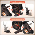 Elíptica plegable YOSUDA E03 zancada 15 pulgadas 16 niveles de resistencia magnética 2 pies cuadrados compacta para casa