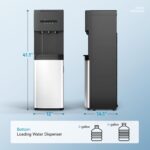 Dispensador de agua de carga inferior autolimpiante EUHOMY WC003-X3UBS-USZX-AZ 3 temperaturas frío templado caliente seg
