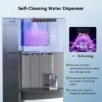 Dispensador de agua de carga inferior autolimpiante EUHOMY WC003-X3UBS-USZX-AZ 3 temperaturas frío templado caliente seg