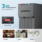 Dispensador de agua de carga inferior autolimpiante EUHOMY WC003-X3UBS-USZX-AZ 3 temperaturas frío templado caliente seg