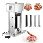 VEVOR Embutidora Eléctrica de Salchichas, 22 LBS / 10 L Embutidora Vertical de Carne, Control de Velocidad Sin Escalones
