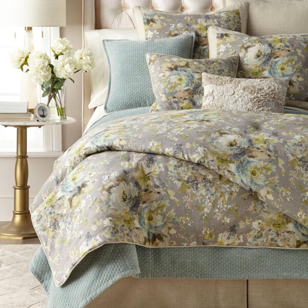 Colcha de terciopelo Pacific Coast Home Furnishings Sherry Kline GS_CL_108x95 100% poliéster respaldo de algodón gris ta