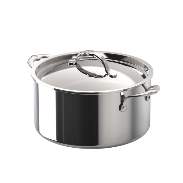 Olla de Acero Inoxidable con Tapa Hestan Culinary ProBond Luxe 31794 Acero Pulido 6 Cuartos de Galón