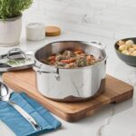 Olla de Acero Inoxidable con Tapa Hestan Culinary ProBond Luxe 31794 Acero Pulido 6 Cuartos de Galón