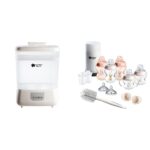 Tommee Tippee Esterilizador y secador eléctrico de vapor para biberones y Natural Start - Set de 14 piezas de biberones,