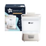 Tommee Tippee Esterilizador y secador eléctrico de vapor para biberones y Natural Start - Set de 14 piezas de biberones,