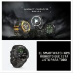 Garmin Instinct® Crossover AMOLED, resistente reloj inteligente híbrido con GPS con manecillas de reloj analógicas y pan