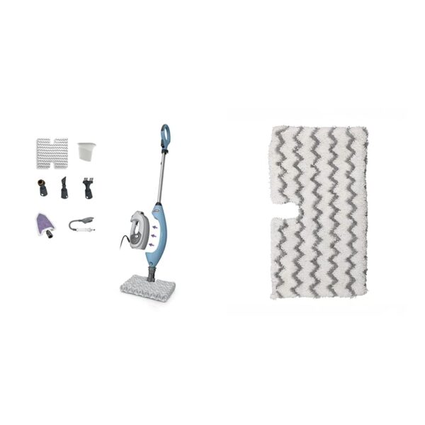 Mopa de Vapor 5 en 1 Shark Lift-Away con Vaporizador Portatil Desmontable Pisos Duros Cocina Bano Tapiceria y 2 Almohadi