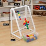 Constructive Playthings Mega Pegboard - 100 clavijas de gran tamaño con soporte y almacenamiento | Manipulativo STEM par