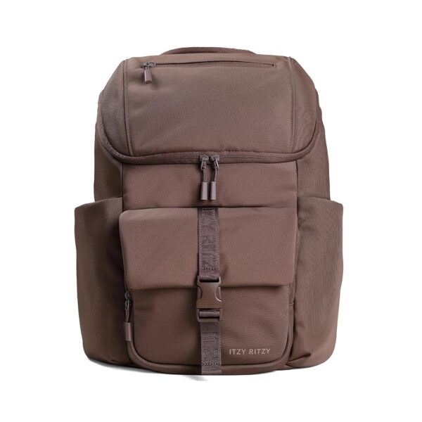 Itzy Ritzy Belong - Mochila ligera para pañales con 16 bolsillos, apertura superior tipo cubo, correas para carriola y c