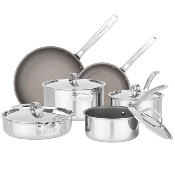 Batería de cocina Viking PureGlide Pro 40011-9990PGC juego de ollas y sartenes de inducción 10 piezas antiadherente de t