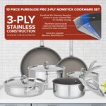Batería de cocina Viking PureGlide Pro 40011-9990PGC juego de ollas y sartenes de inducción 10 piezas antiadherente de t