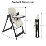 Silla alta sin herramientas con balanceo suave | Configuración de 5 minutos, bandeja extraíble fácil de limpiar y funda