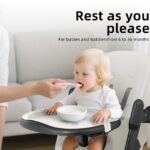 Silla alta sin herramientas con balanceo suave | Configuración de 5 minutos, bandeja extraíble fácil de limpiar y funda