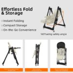 Silla alta sin herramientas con balanceo suave | Configuración de 5 minutos, bandeja extraíble fácil de limpiar y funda