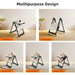 Silla alta sin herramientas con balanceo suave | Configuración de 5 minutos, bandeja extraíble fácil de limpiar y funda