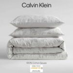 Juego de funda de edredón Queen 100% algodón suave 3 piezas con fundas de almohada Calvin Klein Revman International A00