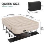 Cama de aire inflable Queen YITAHOME MAYIHmSSC0 marco de acero bomba integrada inflado rápido funda rodante capacidad 50