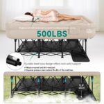 Cama de aire inflable Queen YITAHOME MAYIHmSSC0 marco de acero bomba integrada inflado rápido funda rodante capacidad 50