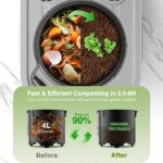 Compostador Eléctrico de Cocina Electactic CY03B 4 L Inteligente Autolimpieza Pantalla LED Sin Olores