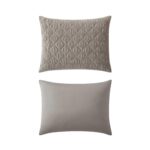 Juego de edredón King terciopelo aplastado marrón Vera Wang Revman International A0005943 3 piezas con fundas de almohad