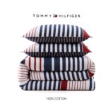 Juego de edredon Tommy Hilfiger Revman A0005744 3 piezas tamaño King algodón reversible transpirable peso medio para tod