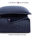 Juego de edredón Tommy Hilfiger Revman International A0007450 3 piezas King reverso de felpa ultrasuave diseño punto de