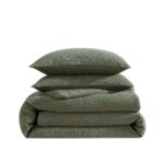 Juego de edredón Queen Vera Wang Revman International A0005836 matelasse mezcla algodón reverso percal 3 piezas texturiz