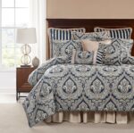 Juego de edredon jacquard Concord Austin Horn Classics Pacific Coast Home Furnishings CON-KG3PC-D talla King 3 piezas az