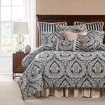 Juego de edredon jacquard Concord Austin Horn Classics Pacific Coast Home Furnishings CON-KG3PC-D talla King 3 piezas az