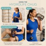 Botella generador de agua de hidrógeno portátil Lifepro HydroLife Chug LP-HYDLFCHG-FOG tecnología SPE PEM 1.5 litros 50