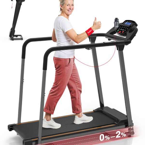 Caminadora plegable para adultos mayores Redliro CS1271-D capacidad 136 kg inclinación 0-2% lubricación automática silen