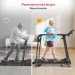 Caminadora plegable para adultos mayores Redliro CS1271-D capacidad 136 kg inclinación 0-2% lubricación automática silen