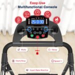 Caminadora plegable para adultos mayores Redliro CS1271-D capacidad 136 kg inclinación 0-2% lubricación automática silen