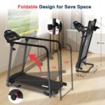 Caminadora plegable para adultos mayores Redliro CS1271-D capacidad 136 kg inclinación 0-2% lubricación automática silen