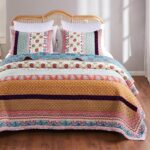 Juego de ropa de cama acolchada con fundas europeas Greenland Home Fashions GL-1606AMSKES 5 piezas King Cal King Tango