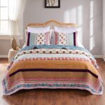 Juego de ropa de cama acolchada con fundas europeas Greenland Home Fashions GL-1606AMSKES 5 piezas King Cal King Tango